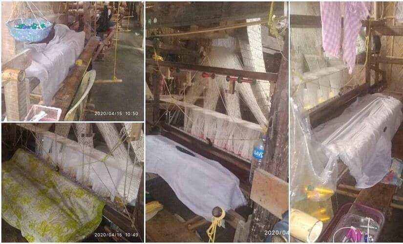 Handlooms lying idle at the Pragjyotish Industrial Weaving Cooperative Society Ltd factory in Sualkuchi. Image courtesy Diganta Bharali