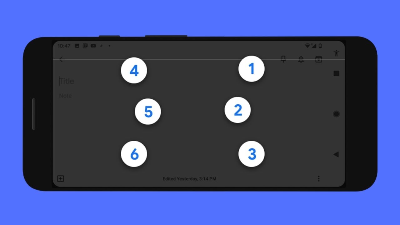 Talkback is a built-in braille keyboard for Android phones.