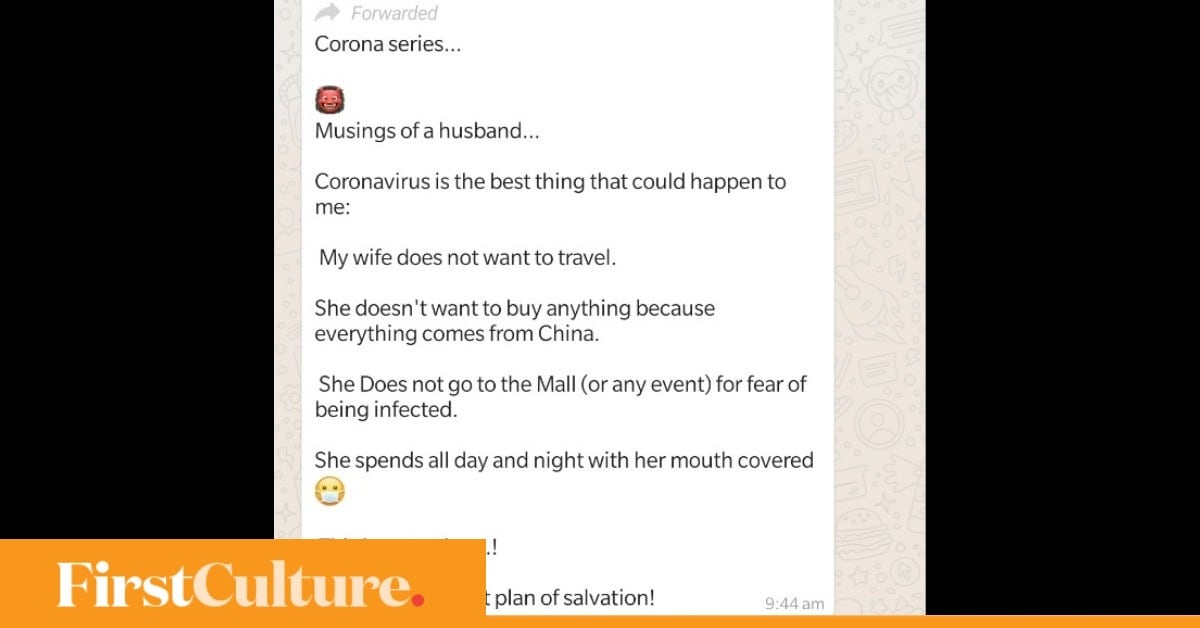 During coronavirus outbreak, there's much we cannot control. But we can  deal with the misogyny of the 'Wife Joke' -Opinion News , Firstpost
