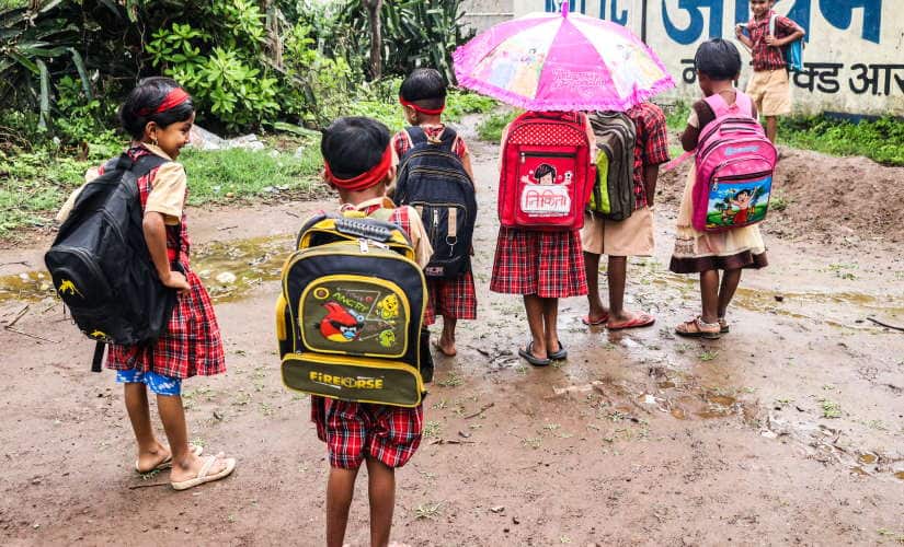 File Photo of a group of students returning from school