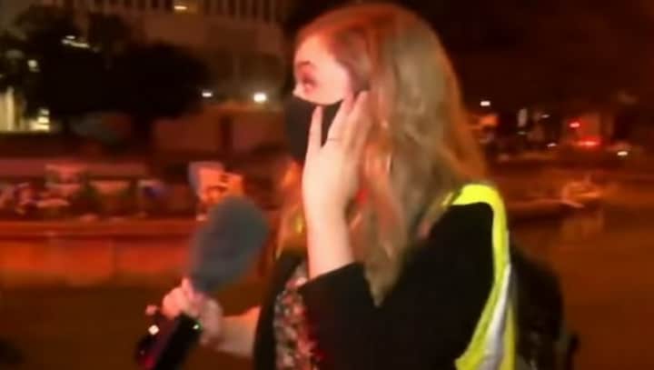 'I'm getting shot! I'm getting shot!': Reporter covering George Floyd protests in Louisville shot by cop's pepper ball on live TV cries out