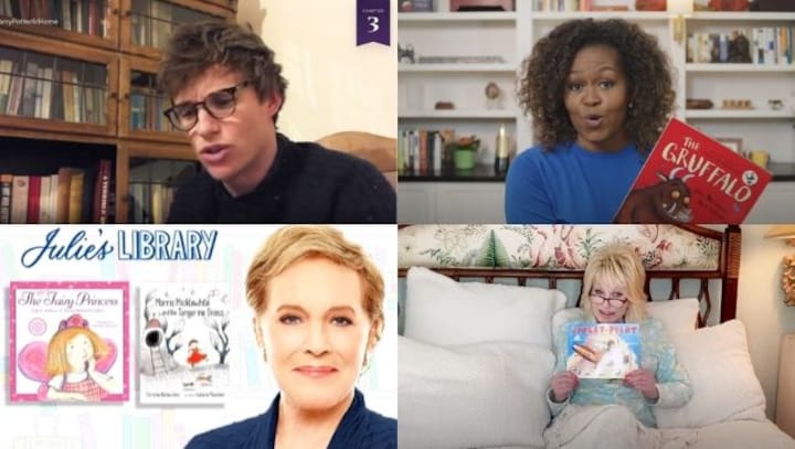 From Harry Potter at Home to Mondays with Michelle Obama — celebrity read-alouds to spark a love of books