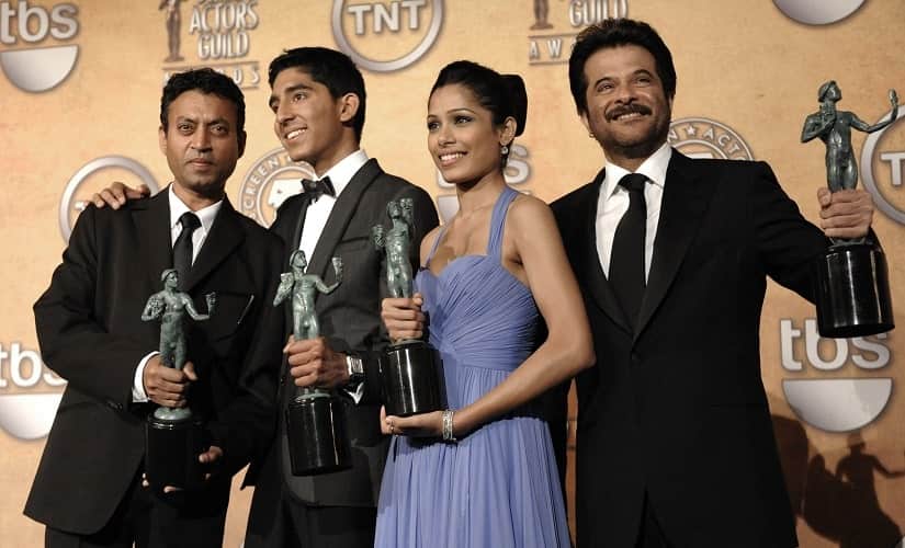 With the Slumdog Millionaire cast at the the 15th Annual Screen Actors Guild Awards in Los Angeles. AP Photo