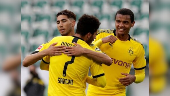 Bundesliga: Raphael Guerreiro, Achraf Hakimi score as Dortmund beat Wolfsburg; Kai Havertz bags brace in Bayer win