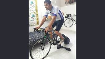 Cyclist Amit Samarth cycles indoors to raise Rs 2 lakhs for Maharashtra Police on frontline of COVID-19 crisis