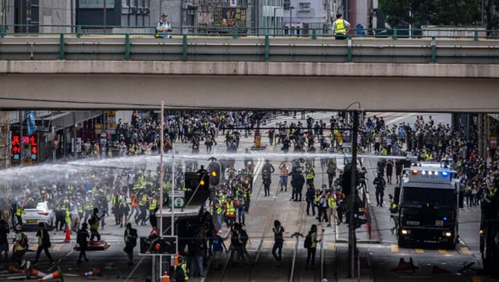 Hong Kong Police fires tear gas as protesters resist China's grip, launch first major demonstration after COVID-19 outbreak