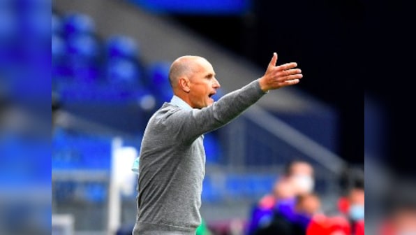 Bundesliga: Heiko Herrlich finally makes debut as Augsburg manager after 75-day wait with 3-0 win over Schalke
