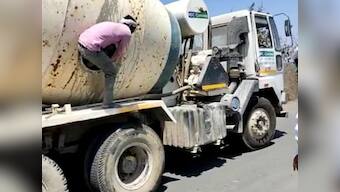 Madhya Pradesh Police find 18, including 14 migrant labourers, travelling to Lucknow inside cement mixer; FIR registered