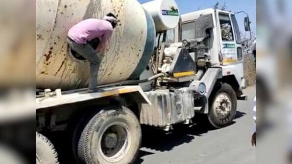 Madhya Pradesh Police find 18, including 14 migrant labourers, travelling to Lucknow inside cement mixer; FIR registered