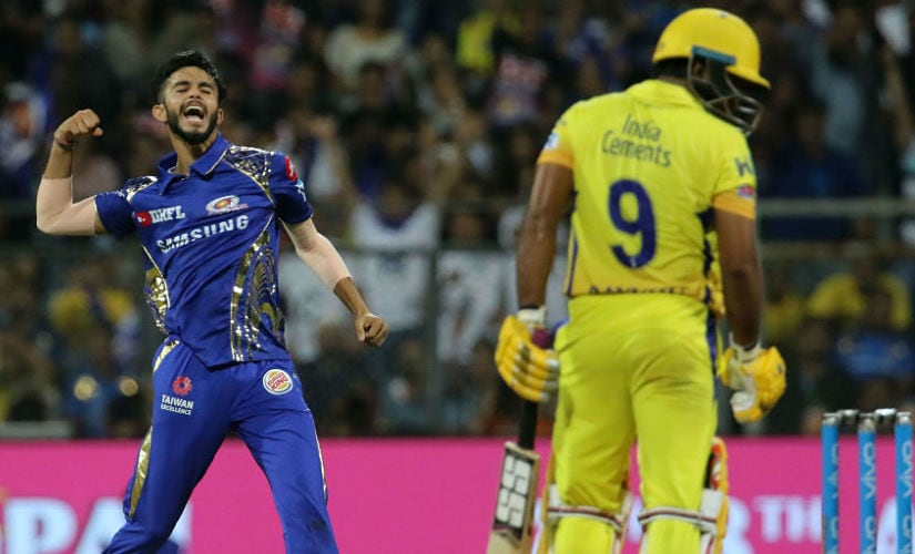 Mayank Markande celebrates the wicket of Ambati Rayudu in IPL 2018. Sportzpics 