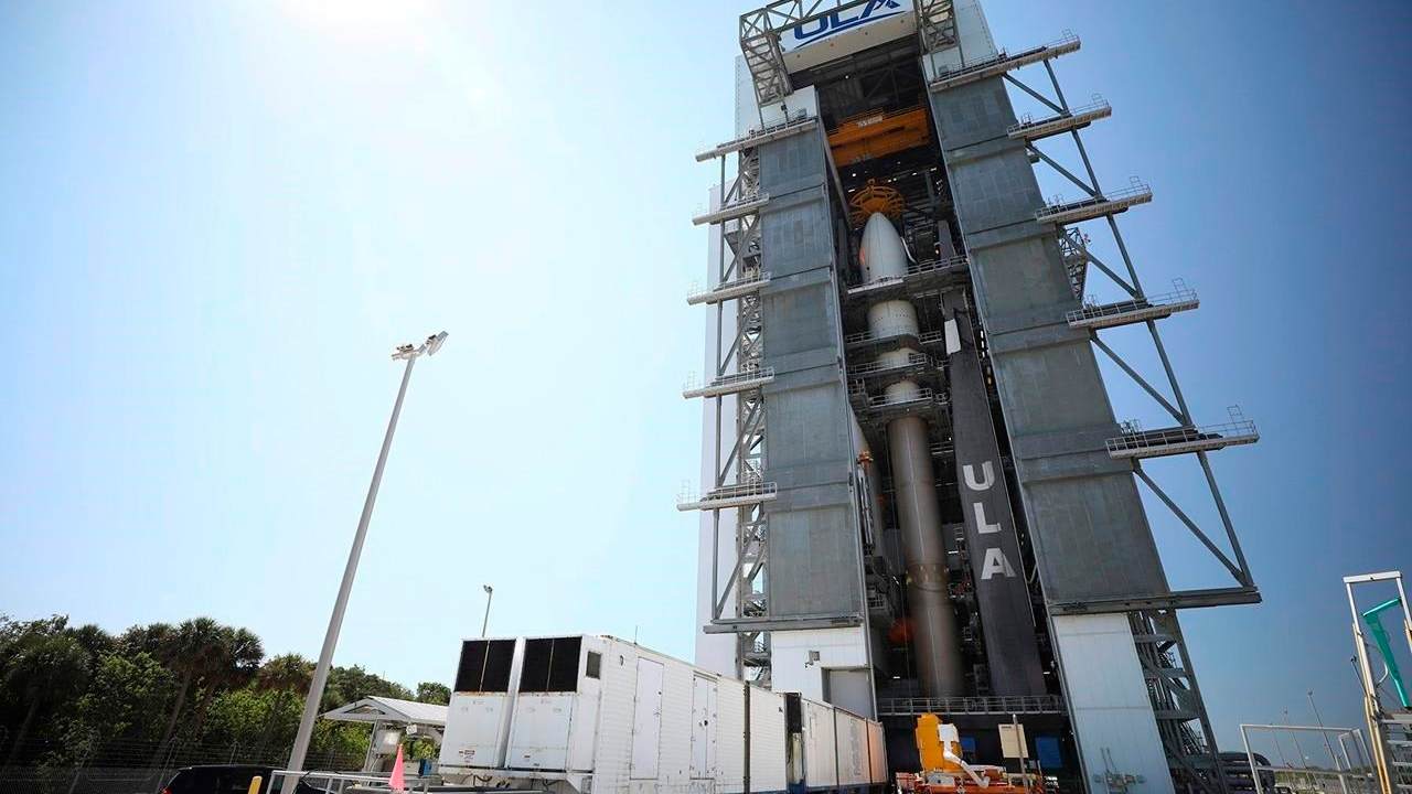 This May 5, 2020 photo made available by the United States Space Force shows an Atlas 5 rocket carrying the X-37B Orbital Test Vehicle at Cape Canaveral, Fla. Image credit: United Launch Alliance/USSF via AP