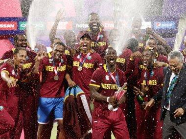 West Indies are the defending champions of the men&rsquo;s T20 World Cup. AP 