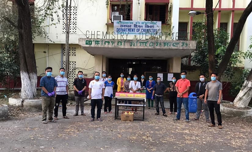 The Department of Chemistry at Manipur University has dispatched over 22000 bottles of hand sanitiser.
