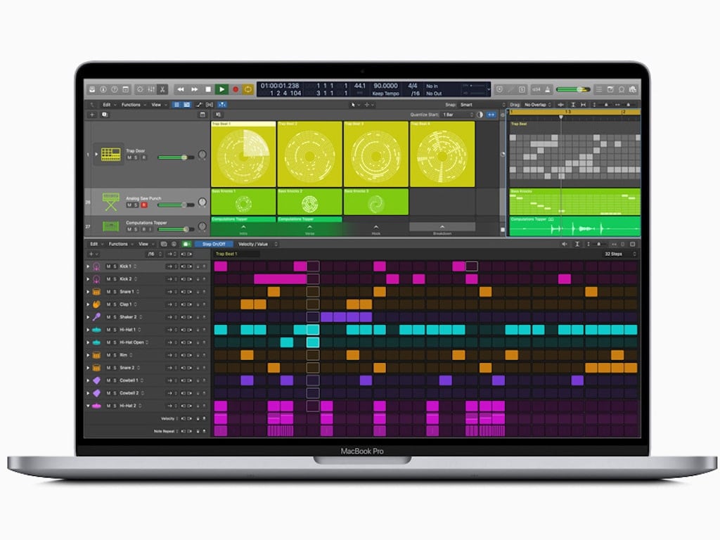 Logic Pro's new editor called Step Sequencer. Image: Apple
