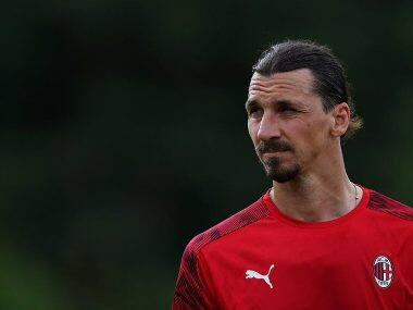 Ibrahimović was injured on Monday while training for the restart of Serie A. Twitter @acmilan