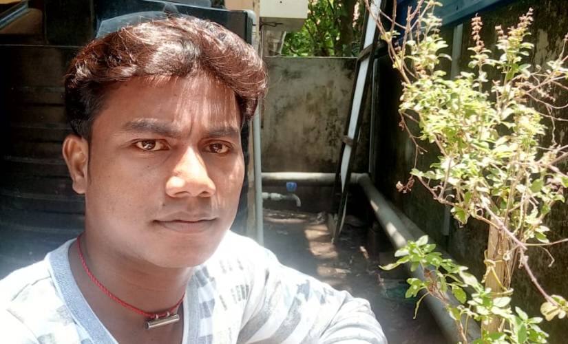Balaram was working in Kerala as a construction worker before the lockdown was announced. Image courtesy: Sudarshan Chhotoray