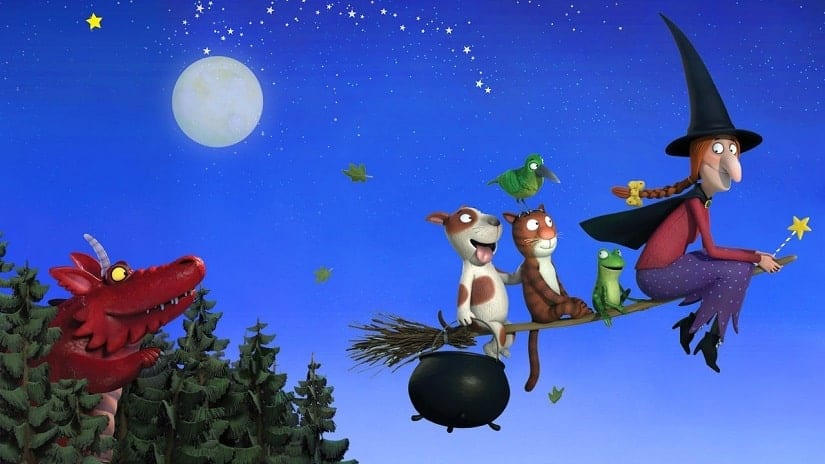 Room on the Broom features a kind and clumsy witch who keeps losing her belongings but finding friends
