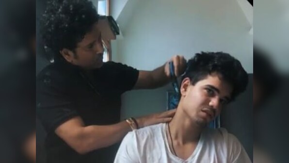 Watch: Sachin Tendulkar turns barber for son Arjun, shares video on Instagram