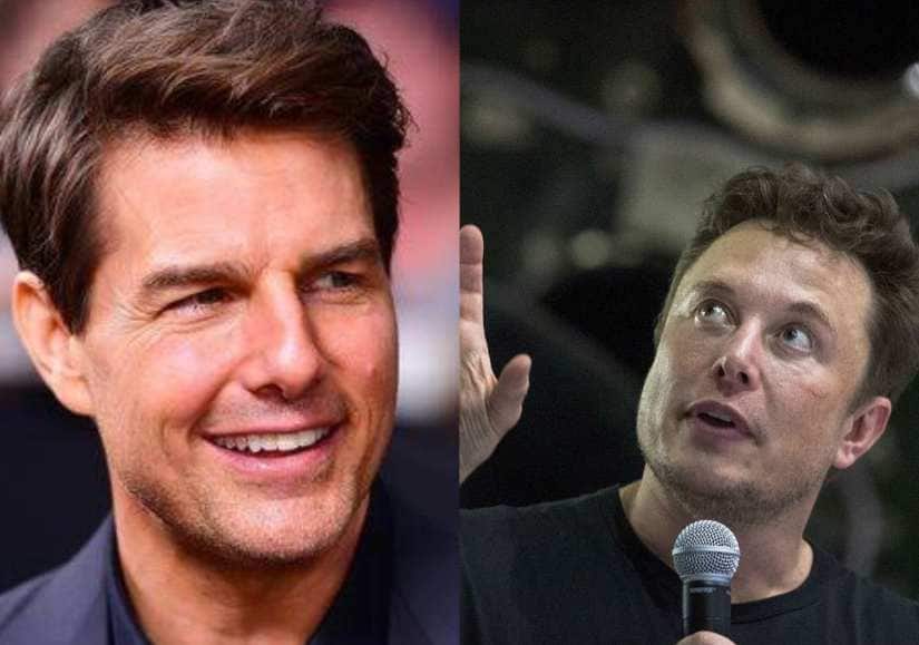 Tom Cruise and Elon Musk. Images from Twitter