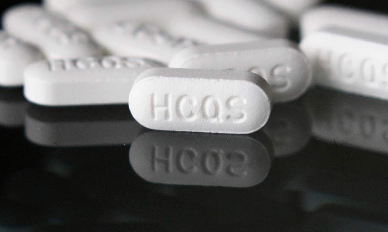 An arrangement of hydroxychloroquine pills, which has been dropped form the largest COVID-19 clinical trial because it doesn’t prove effective. Image: AP