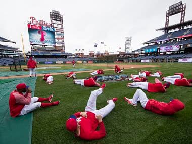 File image of Philadelphia Phillies players. AP
