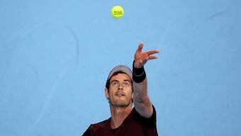 Andy Murray withdraws from third-place match at Battle of the Brits exhibition with 'shin problems'