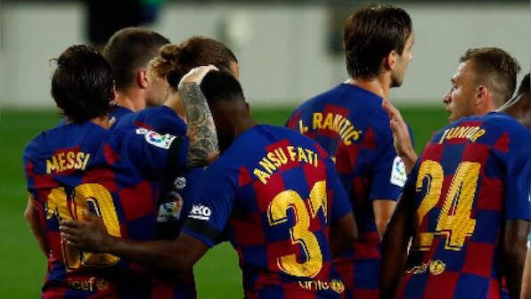 LaLiga: Ansu Fati, Lionel Messi's goals seal victory for Barcelona over relegation-threatened Leganes on return to Camp Nou
