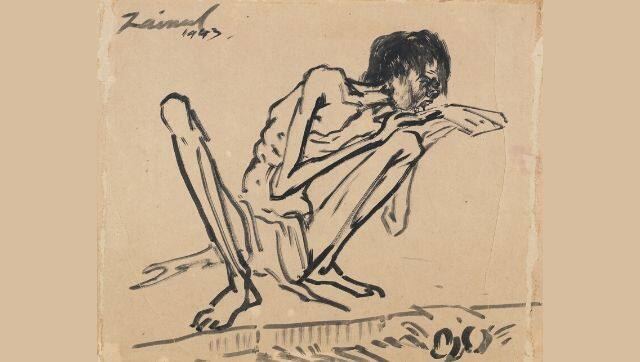 Famine Sketch by Zainul Abedin, ink on paper. Courtesy: DAG