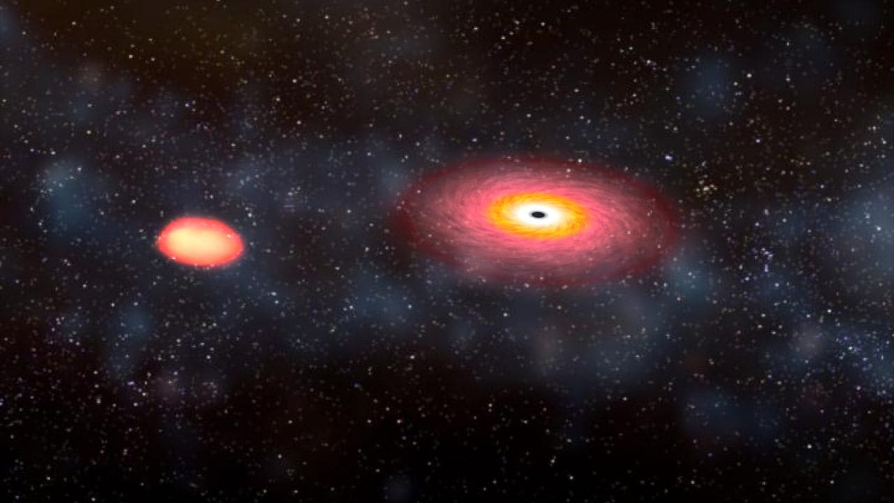A black hole devours another celestial object. Representational Image. Image credit: Dana Berry/NASA