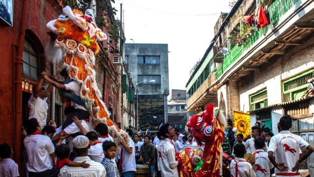 File image of Chinese New Year celebrations in Kolkata's Tiretta Bazaar. Image via WikimediaCommons