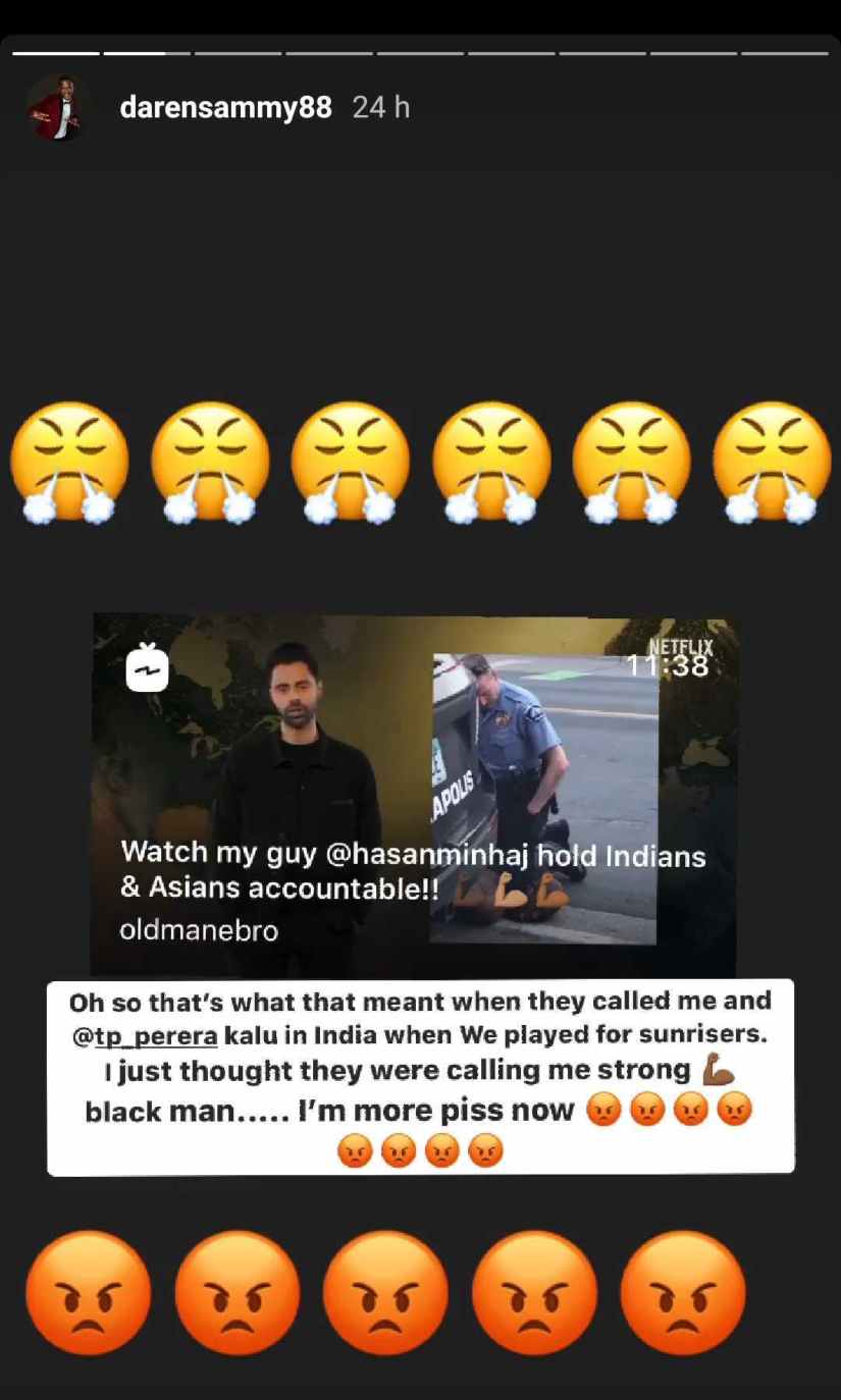 Daren Sammy's Instagram story