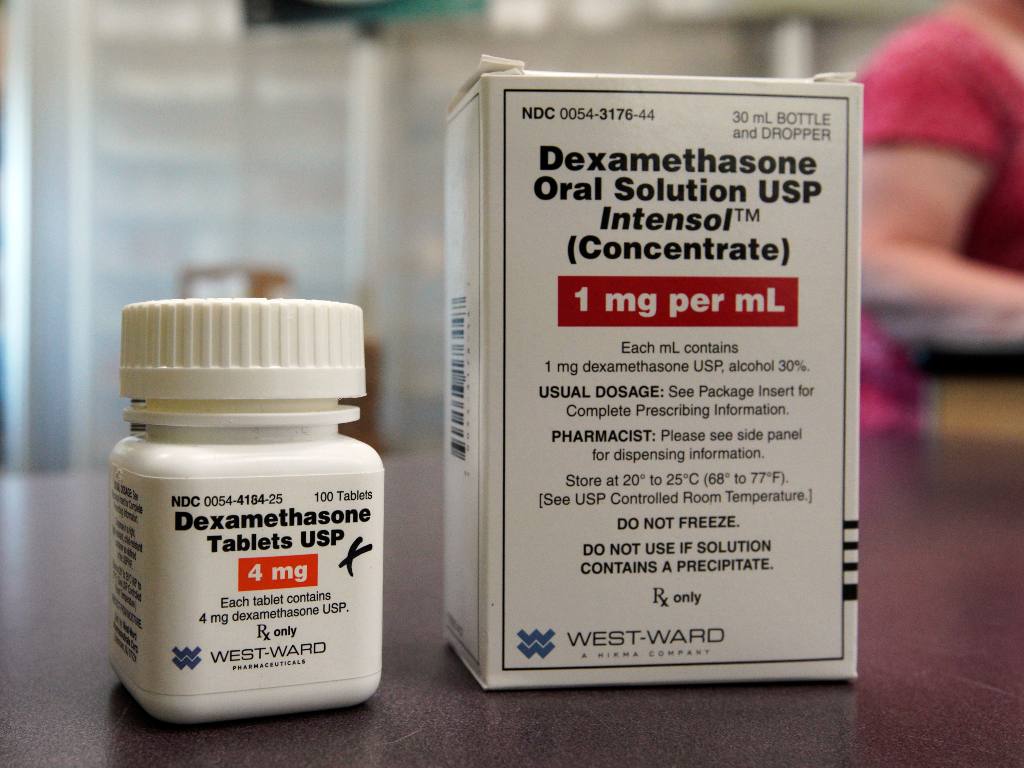 Packages of Dexamethasone are seen in a pharmacy in Omaha, Neb., Tuesday, June 16, 2020. Researchers in England say they have the first evidence that the drug can improve COVID-19 survival. The cheap, widely available steroid called dexamethasone reduced deaths by up to one third in severely ill hospitalized patients. Image: AP Photo/Nati Harnik