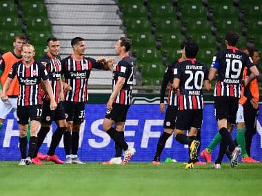 File image of Eintracht Frankfurt players. AP