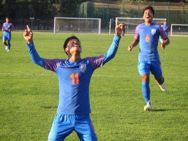 India qualified for AFC U-16 Championship finals after finishing top of Group B of qualifiers. Image: Twitter/@IndianFootball