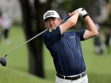 Mackenzie Hughes fired an error free 10-under 60 to take the first-round lead. AP
