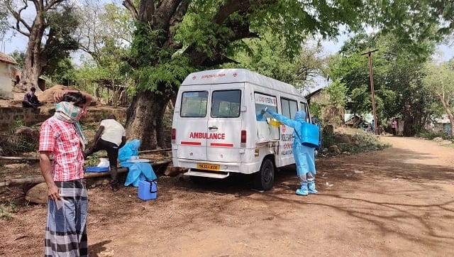 Ramesh fumigates the unit. Image/Greeshma Kuthar
