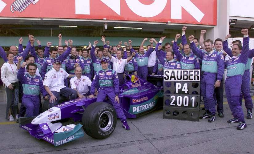 Team Sauber Petronas took fourth place in the Formula 1 Constructors championship in 2001. Image: Sauber Motorsport AG