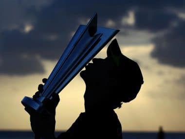 Paul Collingwood with the World T20 trophy after England won the 2010 edition. Image: Twitter/@T20WorldCup
