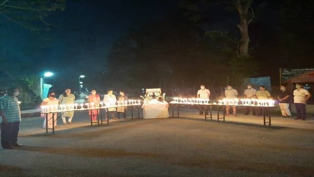 Oil India staff observed two minute silence and lit candles to pay homage to the company's firefighters who laid their lives in the line of duty at Baghjan on 9 June 2020. Image courtesy @OilIndiaLimited