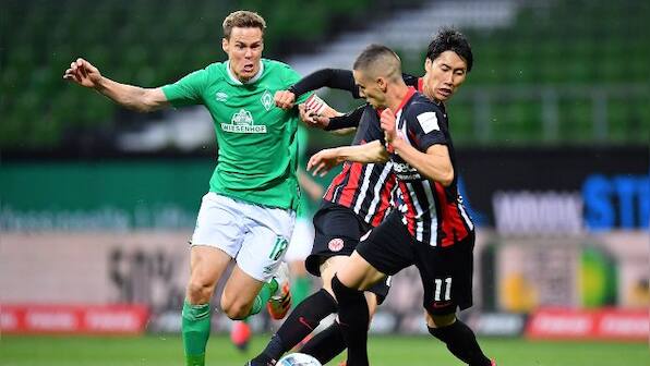 Bundesliga: Stefan Ilsanker's brace fires Eintracht Frankfurt to comfortable win as Werder Bremen remain in drop zone
