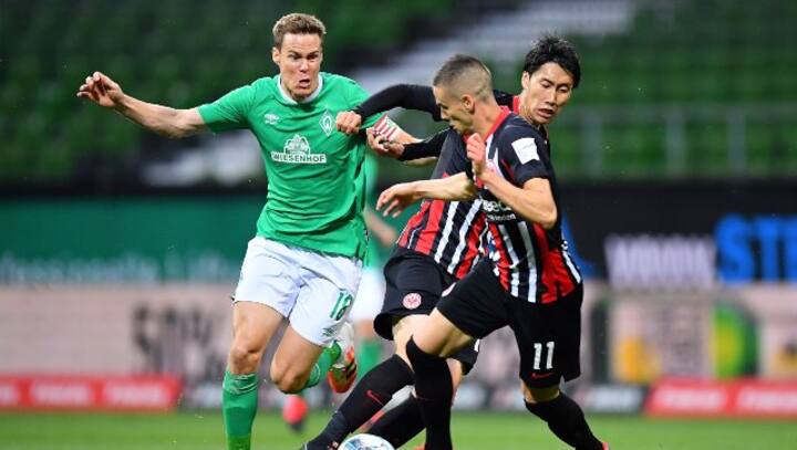 Bundesliga: Stefan Ilsanker's brace fires Eintracht Frankfurt to comfortable win as Werder Bremen remain in drop zone