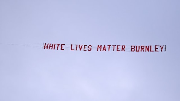 Premier League: Plane flies 'White Lives Matter' banner over Etihad Stadium ahead of Manchester City's 5-0 drubbing of Burnley