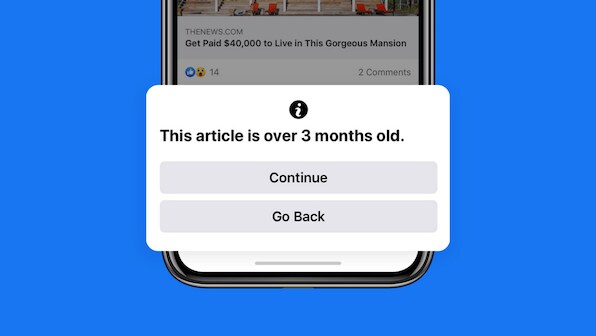 Facebook to notify users if they are posting something that is more than 90 days old