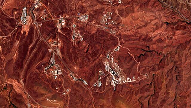 A June 21, 2020, photo from the European Commission’s Sentinel-2 satellite shows the site before an explosion on June 26, 2020, that rattled Iran’s capital. AP