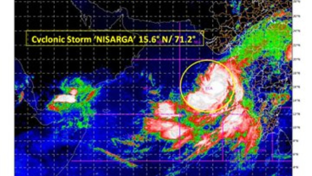 Cyclone Nisarga presently 430 kms south-southwest of Mumbai; follow Skymet, Windy to track cyclone's path and intensity Cyclone Nisarga presently 430 kms south-southwest of Mumbai; follow Skymet, Windy to track cyclone's path and intensity