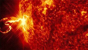 Massive sunspot is turning towards Earth this can result in major solar flares that can effect electrical systems