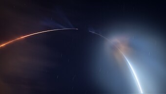 SpaceX's Falcon 9 pre-dawn launch leaves behind rainbow coloured sky, images go viral on social media