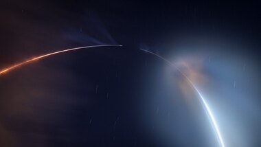 SpaceX's Falcon 9 pre-dawn launch leaves behind rainbow coloured sky, images go viral on social media