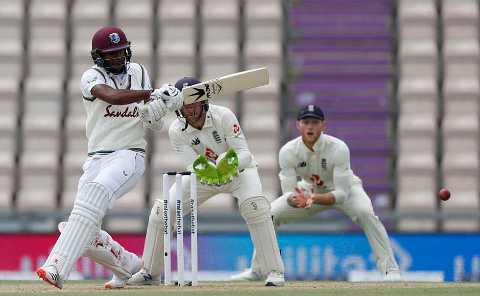 West Indies batted slightly better than England to score 318 in their first innings. It was possible courtesy of a fine knock by opening batsman Kraigg Brathwaite, who scored 65 off 125 balls. AP