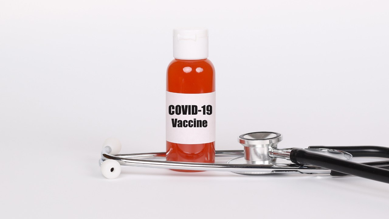 Illustration of vials of COVID-19 vaccine. Image credit: Flickr/Jernej Furman